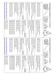 English Worksheet: Im the happiest Christmas tree song