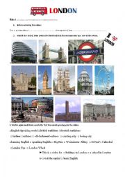English Worksheet: Discovering London