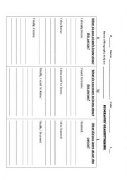 English Worksheet: All About Me