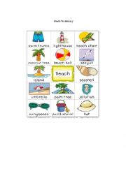 Beach vocabulary