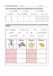 English Worksheet: REVISION BASIC CONCEPTS