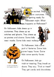 English Worksheet: Halloween