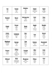 English Worksheet: taboo game 