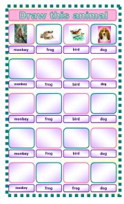English Worksheet: Draw this animal