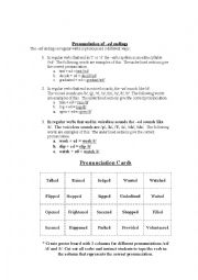 English Worksheet: Pronouncing the Past Tense