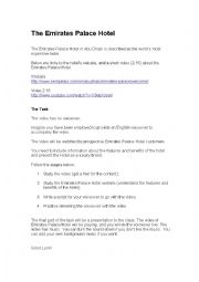 English Worksheet: Emirates Palace Hotel