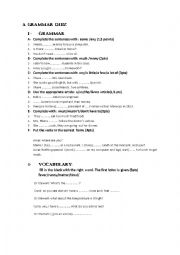 English Worksheet: a Quiz
