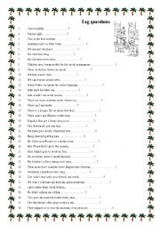 English Worksheet: Tag questions practise
