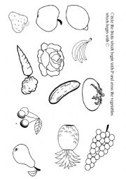 English Worksheet: fruits