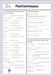 English Worksheet: Past Continuous