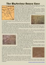 English Worksheet: The Mysterious Nazca Lines 