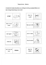 English Worksheet: Imperatives - a domino