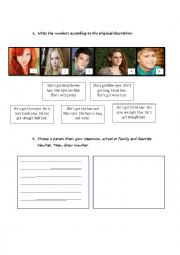 English Worksheet: Physical descriptions