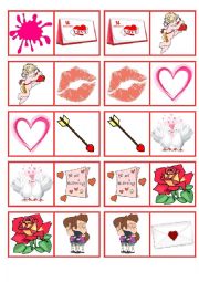 English Worksheet: St Valentines Day Domino