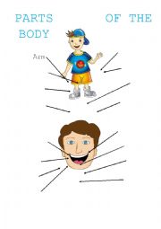 English Worksheet: PARTS OF THE BODY