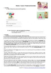 English Worksheet: Pushy Parents