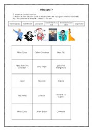 English Worksheet: Who am I?