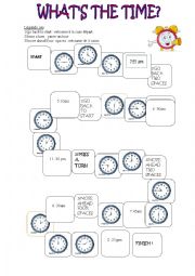 English Worksheet: board game time