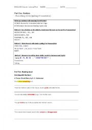 English Worksheet: Pronunciation, adjectives, part of speech