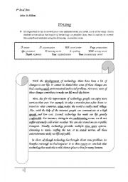 English Worksheet: writing exercises for bac pupils