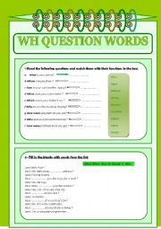 English Worksheet: WH questions 