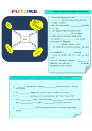 English Worksheet: how to express future