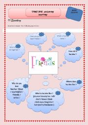 English Worksheet: Talking and writing about best friends