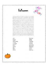 Halloween Word Search 