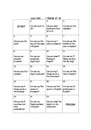 English Worksheet: Board game for elementary students