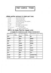 English Worksheet: simple past exercise