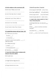English Worksheet: worksheet for elementary level