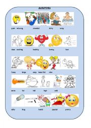 English Worksheet: Adjectives