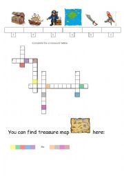 English Worksheet: Piate Crossword