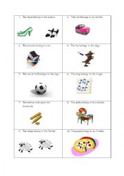 English Worksheet: Possessive Noun Practice