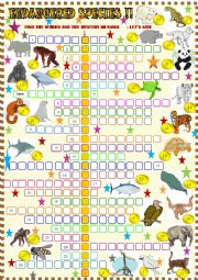 English Worksheet: Endangered animals: crossword puzzle