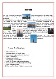 English Worksheet: New York