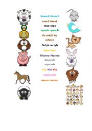 English Worksheet: Animal song