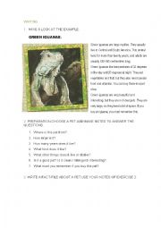 English Worksheet: IGUANA