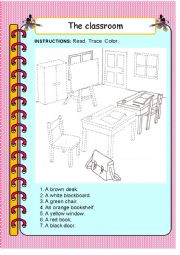 English Worksheet: the classroom