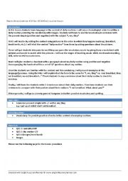 English Worksheet: Daily Routine Lesson Plan