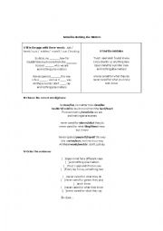 English Worksheet: Metallica - Nothing Else Matters SONG LYRICS