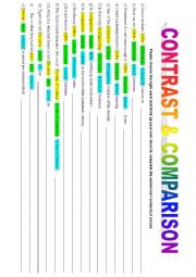 Contrast & Comparison Vocabulary