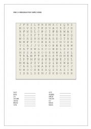 English Worksheet: IRREGULAR VERBS PUZZLE