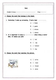 English Worksheet: vocabulary