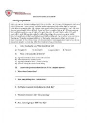 English Worksheet: Present Simple