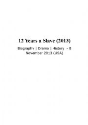 12 years a slave