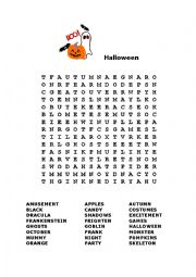 Halloween crossword