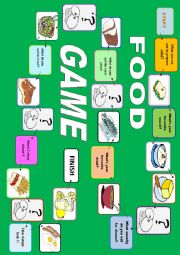 English Worksheet: Food game part 1
