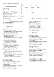 English Worksheet: Pink, Just Give me a reason