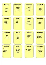 English Worksheet: Taboo cards for jobs